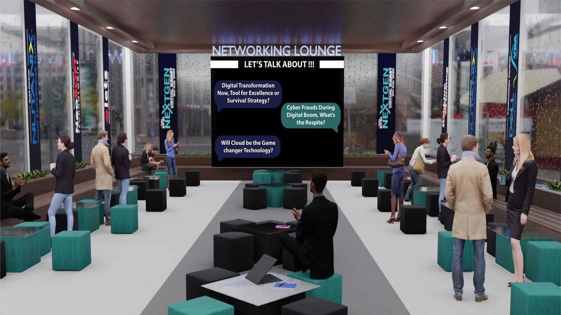 Virtual summit networking lounge