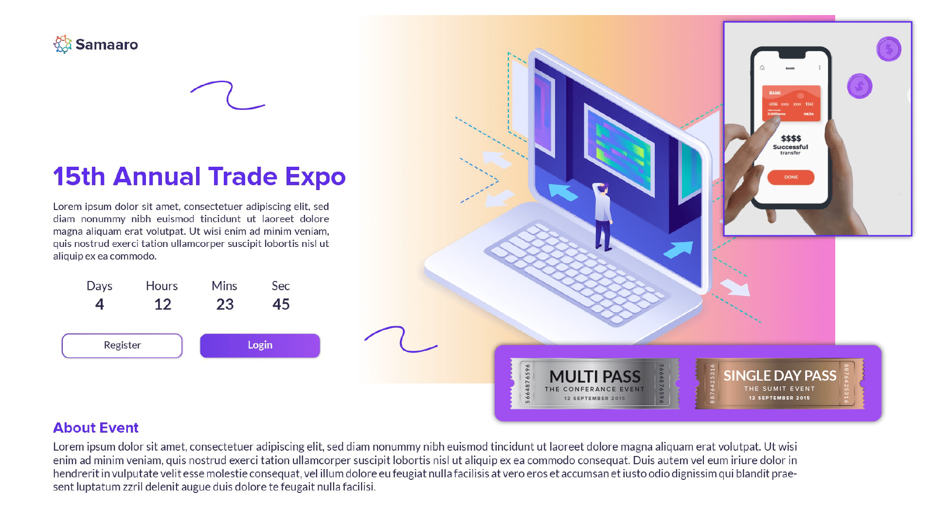 event registration page