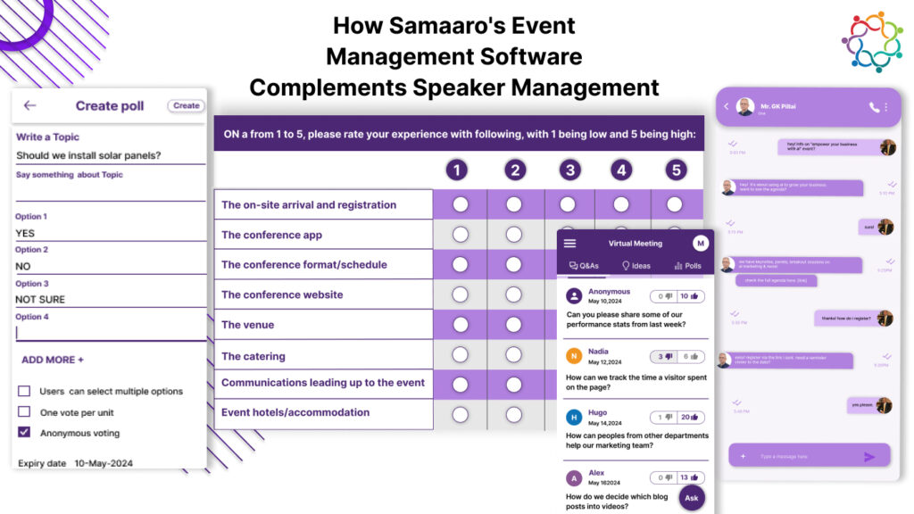 How Samaaro's Event Management Software Complements Speaker Management