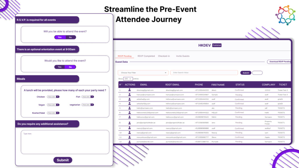 Streamlining the Pre-Event Attendee Journey with Samaaro's Event Planning Software