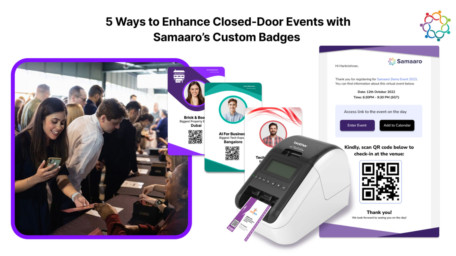 5 Ways to Enhance Closed-Door Events with Samaaro’s Custom Badges