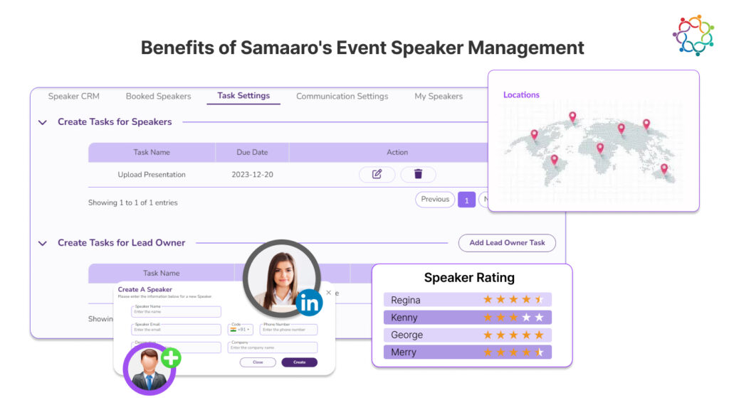 Benefits of Samaaro's Event Speaker Management