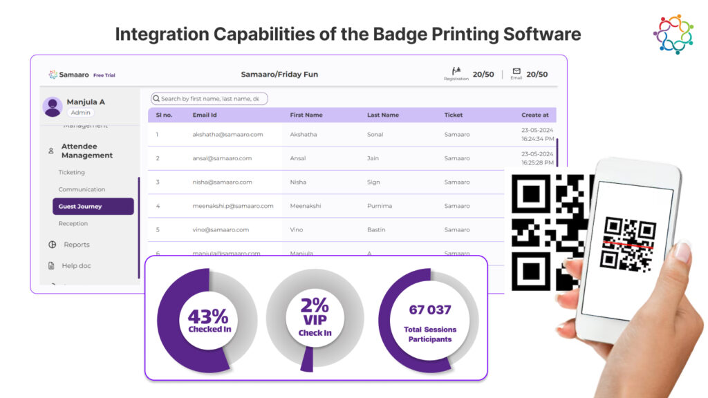 Integration Capabilities of the Badge Printing Software