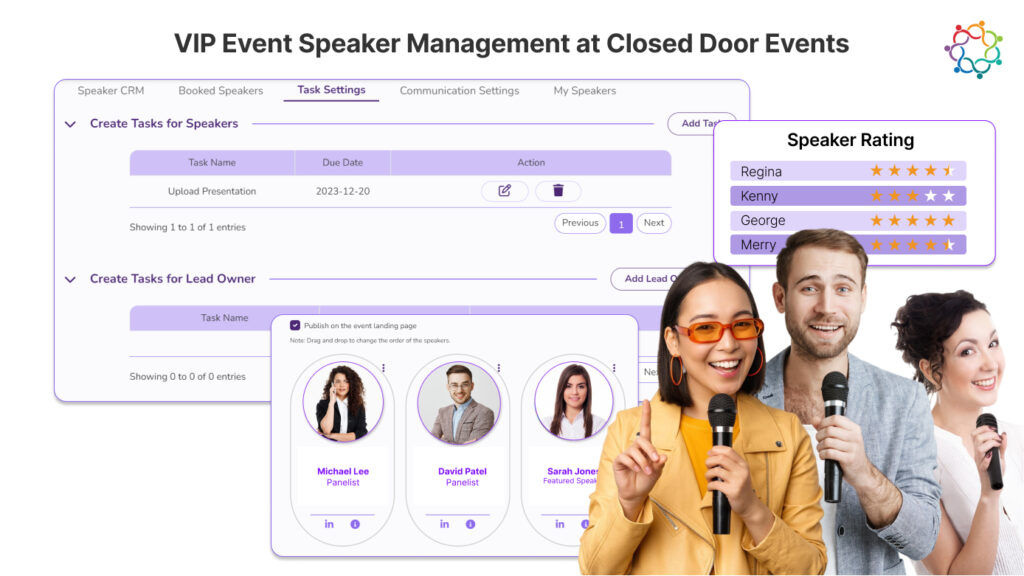 VIP Event Speaker Management at Closed Door Events