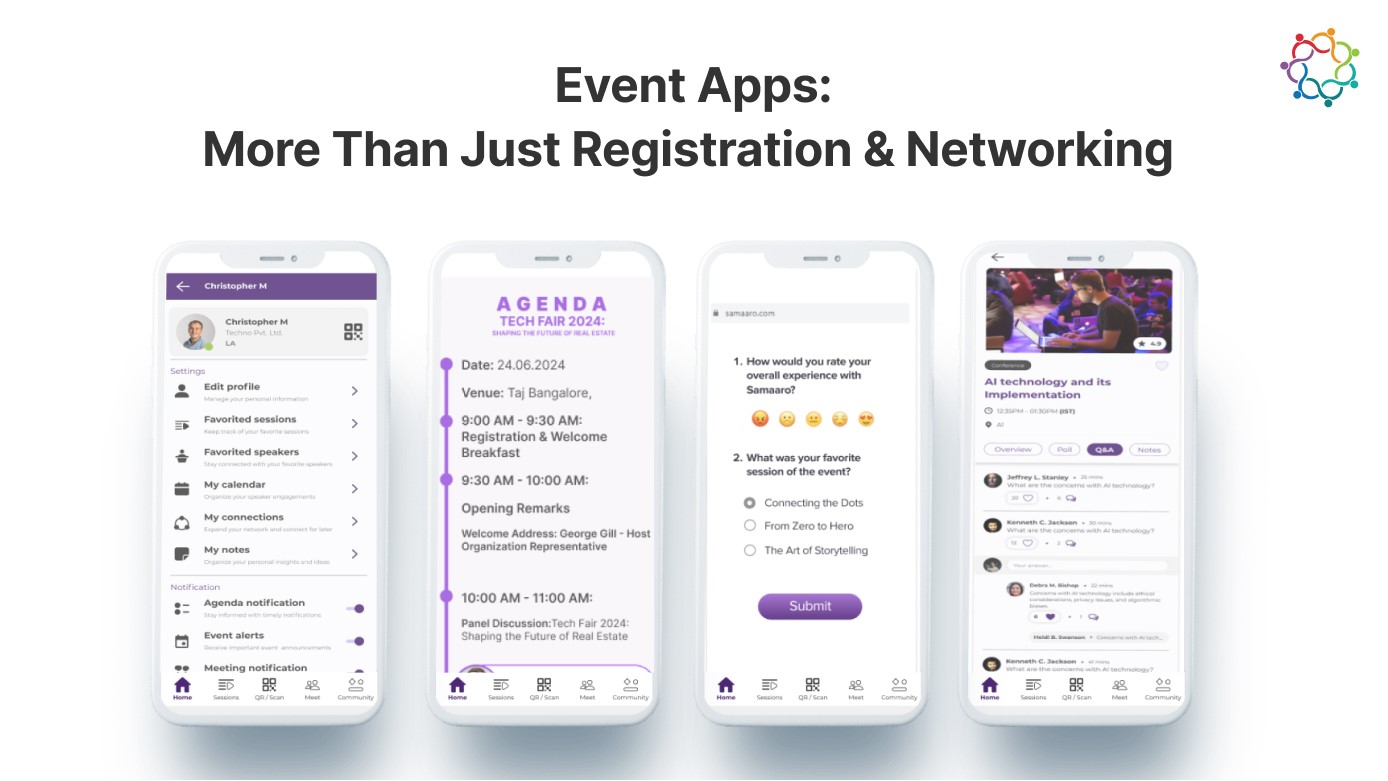 Three Smartphones: Showcasing the Expanded Utility of Event Apps