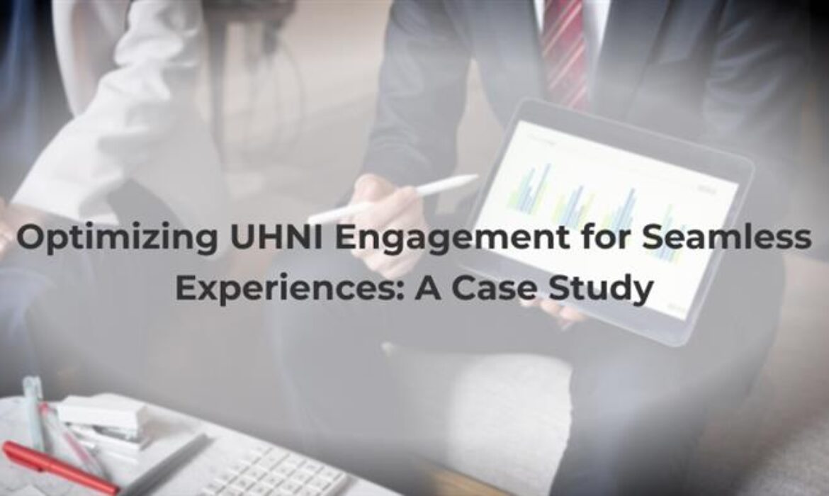 Professionals in a meeting with text about a UHNI engagement case study.