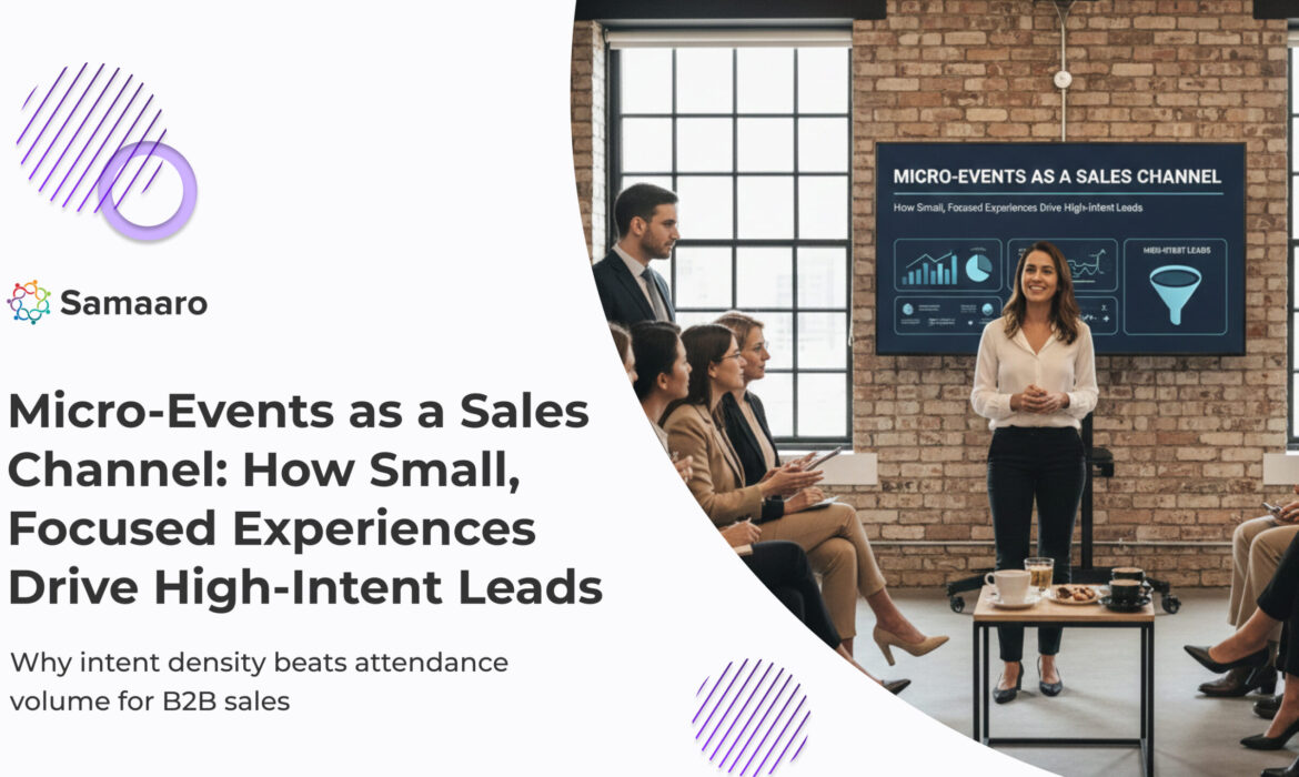 Micro-Events as a Sales Channel: How Small, Focused Experiences Drive High-Intent Leads