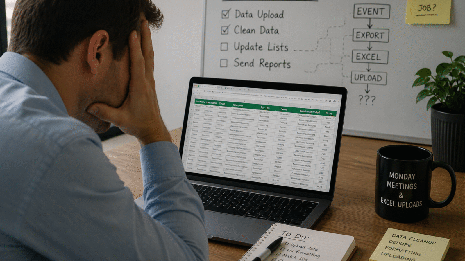 The Monday-Morning Excel Upload: Why It Still Runs Event Marketing in 2026 (And How to End It)