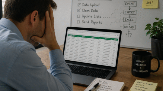 The Monday-Morning Excel Upload: Why It Still Runs Event Marketing in 2026 (And How to End It)