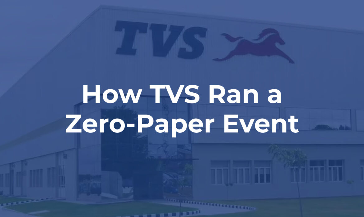 Zero Printed Badges: How TVS Motor Company Ran a Paperless World Environment Day Event in Two Days