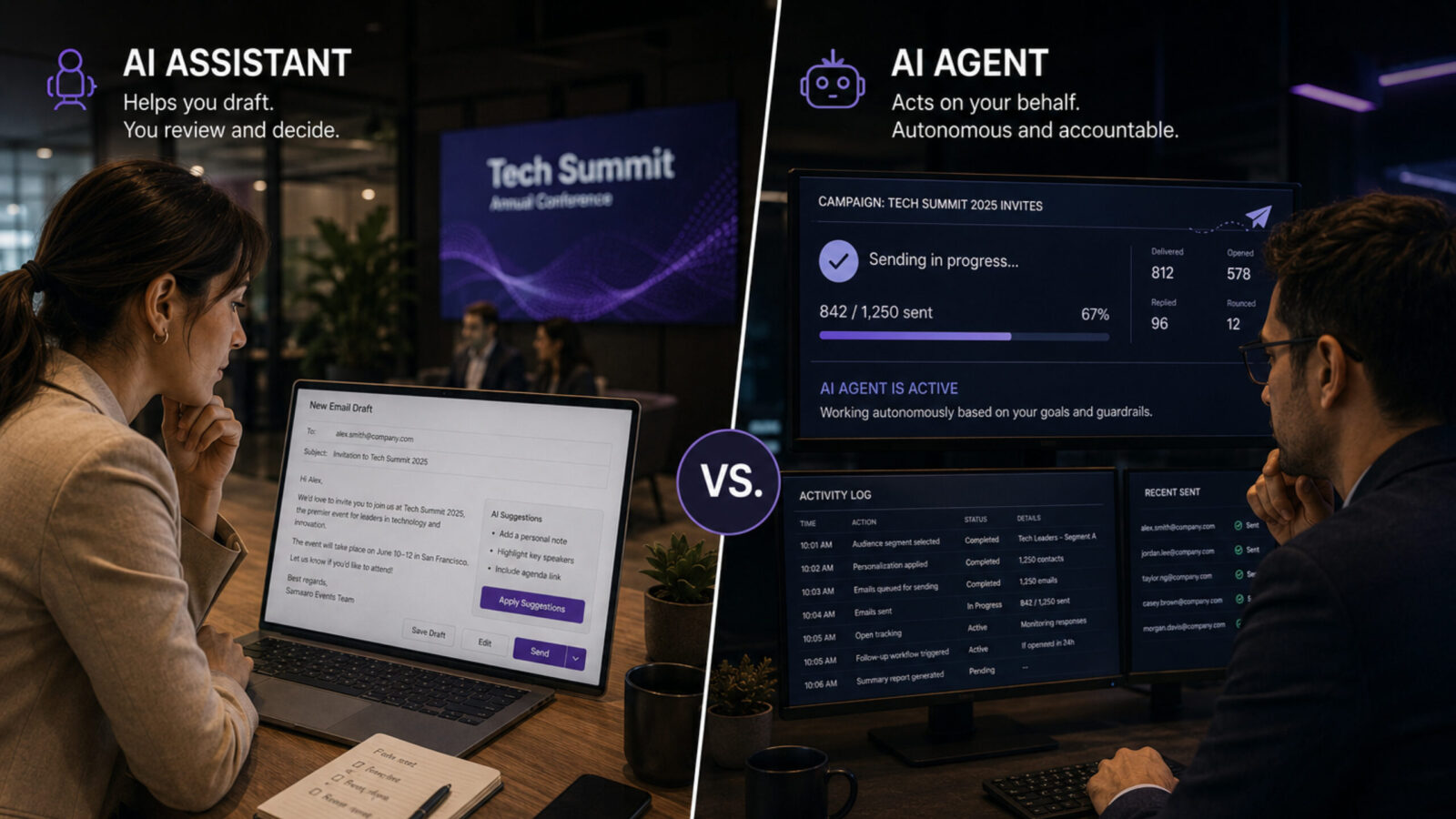What Separates an AI Agent From an AI Assistant in Event Work