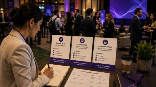Do It, Ask Me First, or Just Advise: How Permission Modes Keep an Event Agent Safe